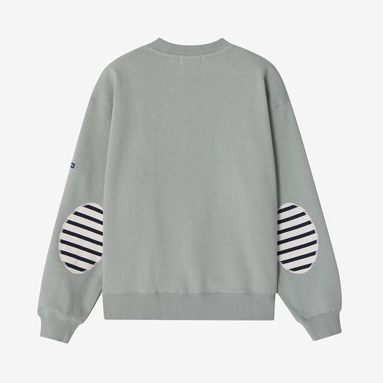 Saint James Bon Bon Elbow Patch T-Shirt (Green) ASJU253KR74-GRN
