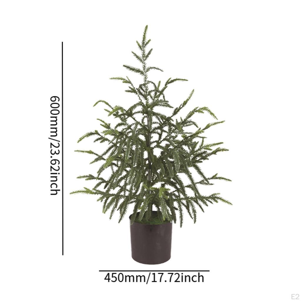 Artificial Tree Potted Green Plant 17.7x23.6 Inch Realistic Undecorated Tabletop Christmas for