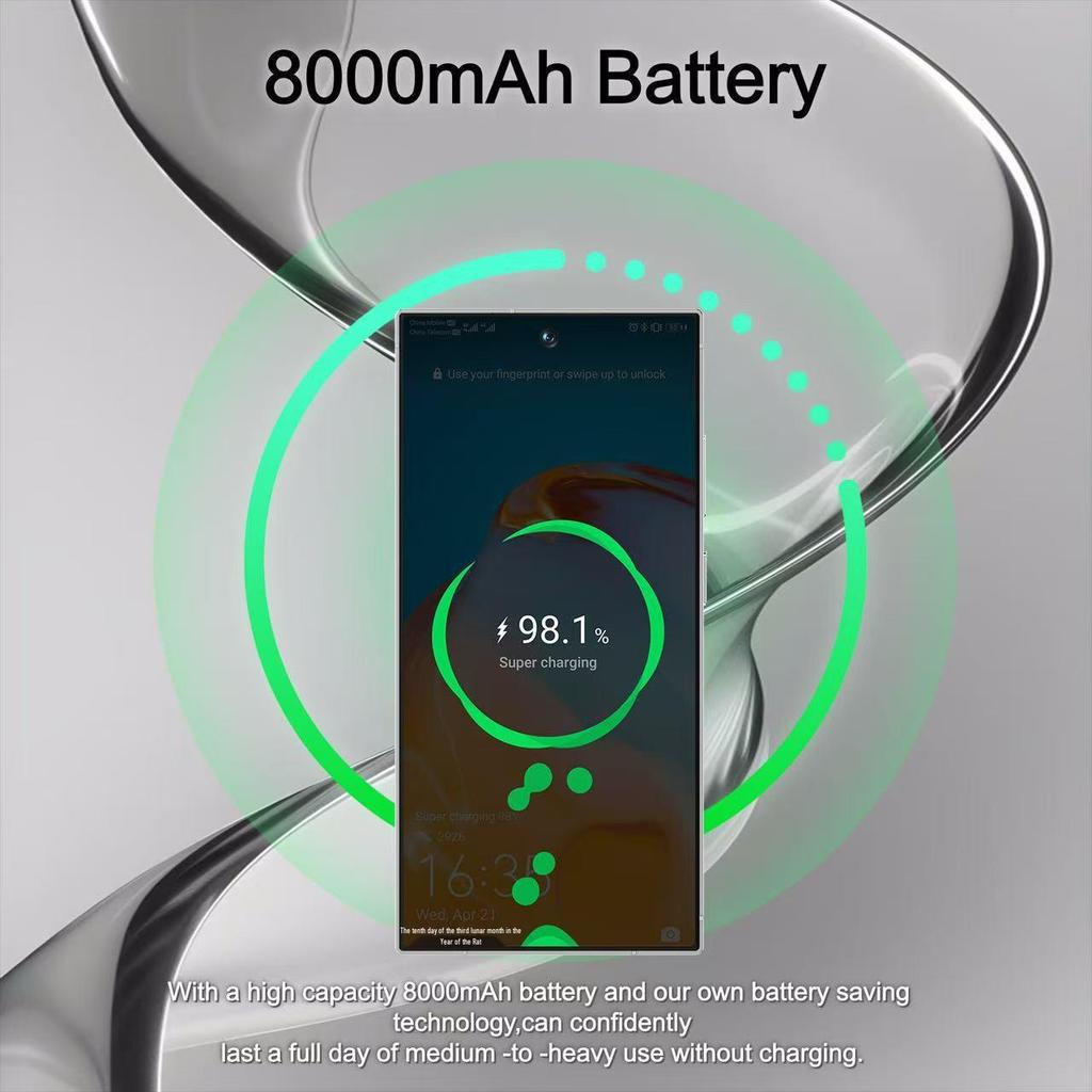 Смартфон Cugo S26 Ultra: Дисплей 7,3 дюйма, Встроенный стилус, Восьмиядерный процессор, 16 ГБ ОЗУ, 1 ТБ памяти
