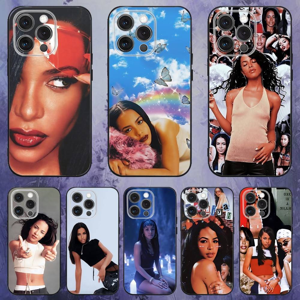Чехол для телефона в стиле хип-хоп с изображением певицы A-Aaliyah для iPhone 17,16,15,14,13,12, Pro, Max, Plus, E, SE4, Air, Mini, черный, мягкий
