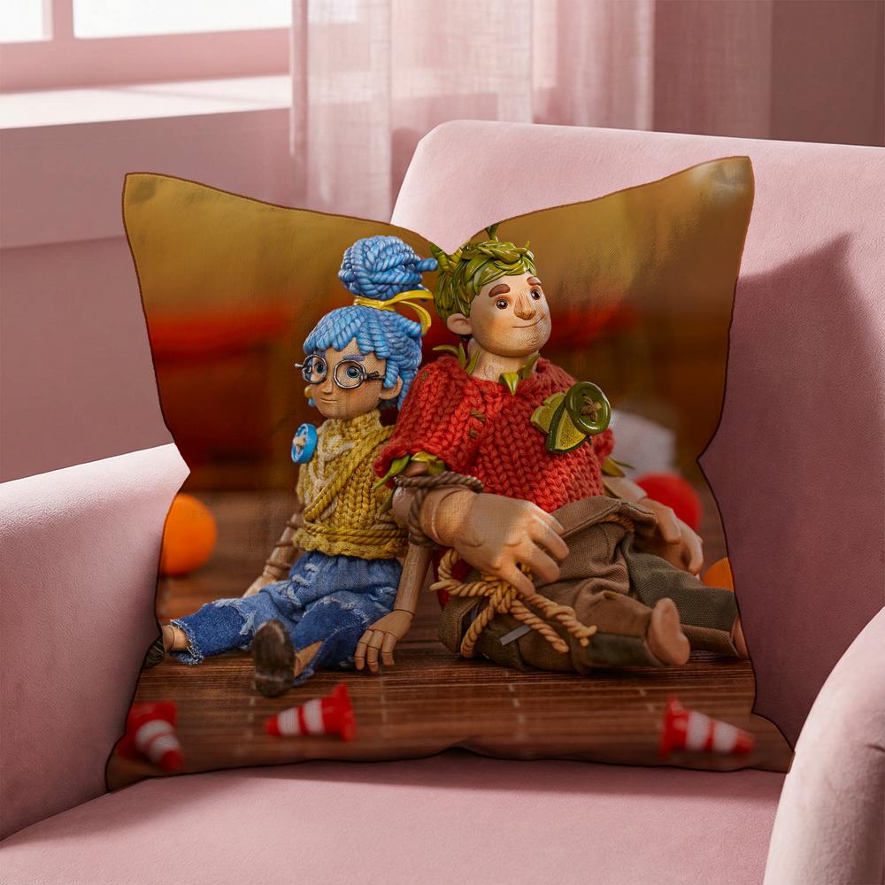 Game It T-Takes Two Cushion Cover Multi-Scene Pillow Cover for Home & Car - Reversible, Soft & Durable for Daily Use