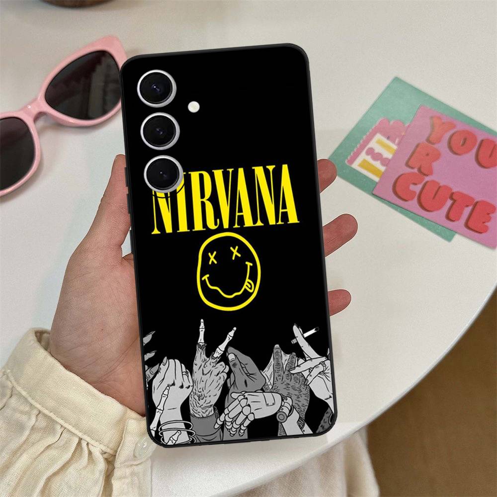 Чехол для телефона Band Hot N-Nirvana для Samsung S 24 Fe 25 Ultra Plus 20 Lite 21 30 22 23 24 22 Ultra 5G Fundas