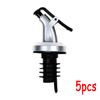 1/5pcs Stainless Steel Food Grade Rubber Kitchen Tool Oil And Vinegar Bottle Filter Tip Kitchen Tool Oiler Spout Oiler