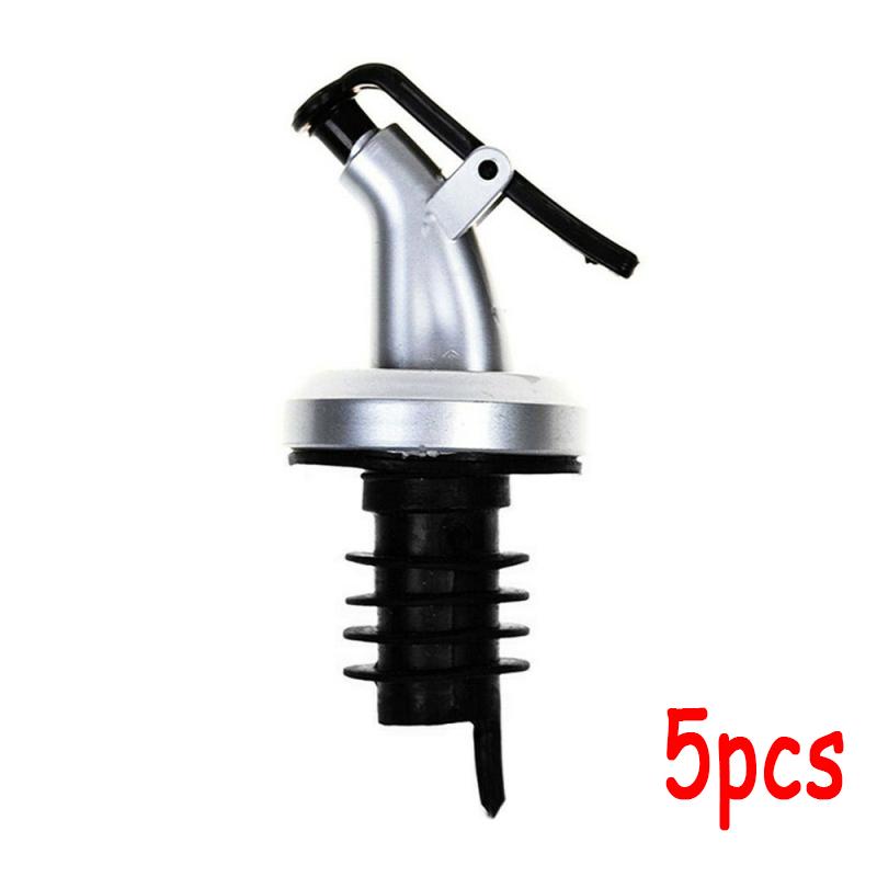 1/5pcs Stainless Steel Food Grade Rubber Kitchen Tool Oil And Vinegar Bottle Filter Tip Kitchen Tool Oiler Spout Oiler