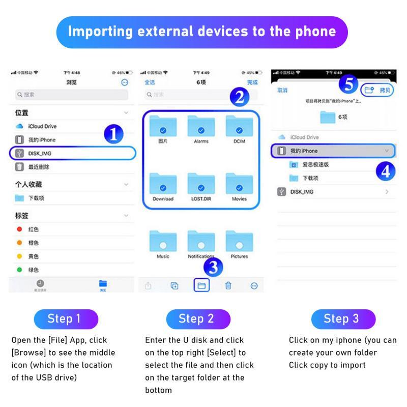 HdooLink USB Type C к Lightning OTG адаптер для iPhone 15 14 13 12 11 беспроводной микрофон OTG адаптер 2A быстрая зарядка кабель для передачи данных конвертер
