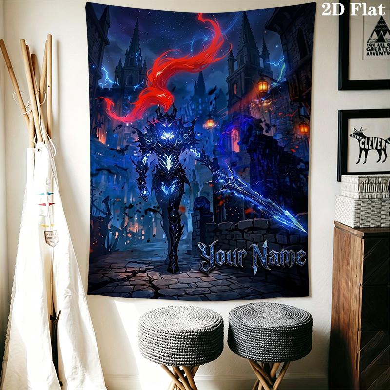 Name Custom Igris Wall Tapestry Aesthetic Wall Hanging Printed Fabric Blanket Decorative Tapestries for Bedroom Living Room Home Decor