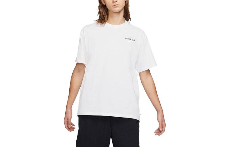 Nike T Shirts Men's White Crew Neck Moderate Straight Fit DD1305-100
