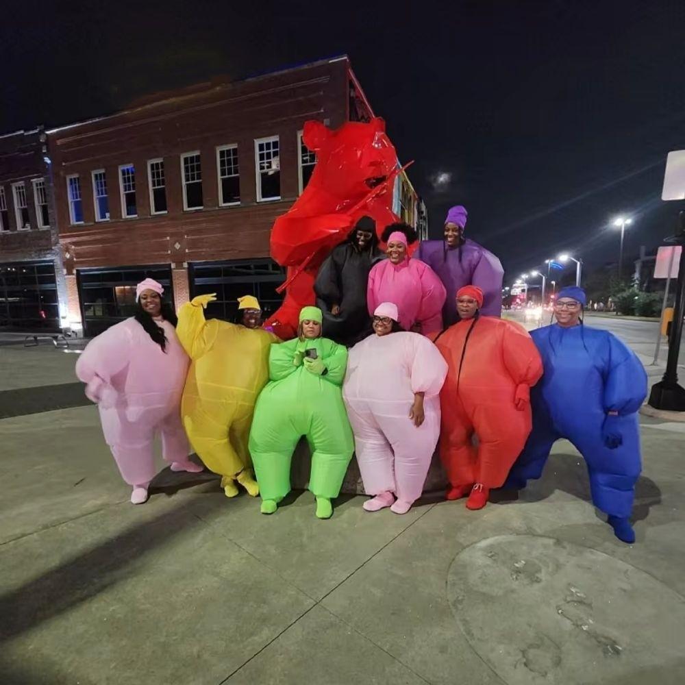 Cartoon Halloween Inflatable Costume Set Sumo Inflatable Doll Halloween Decoration