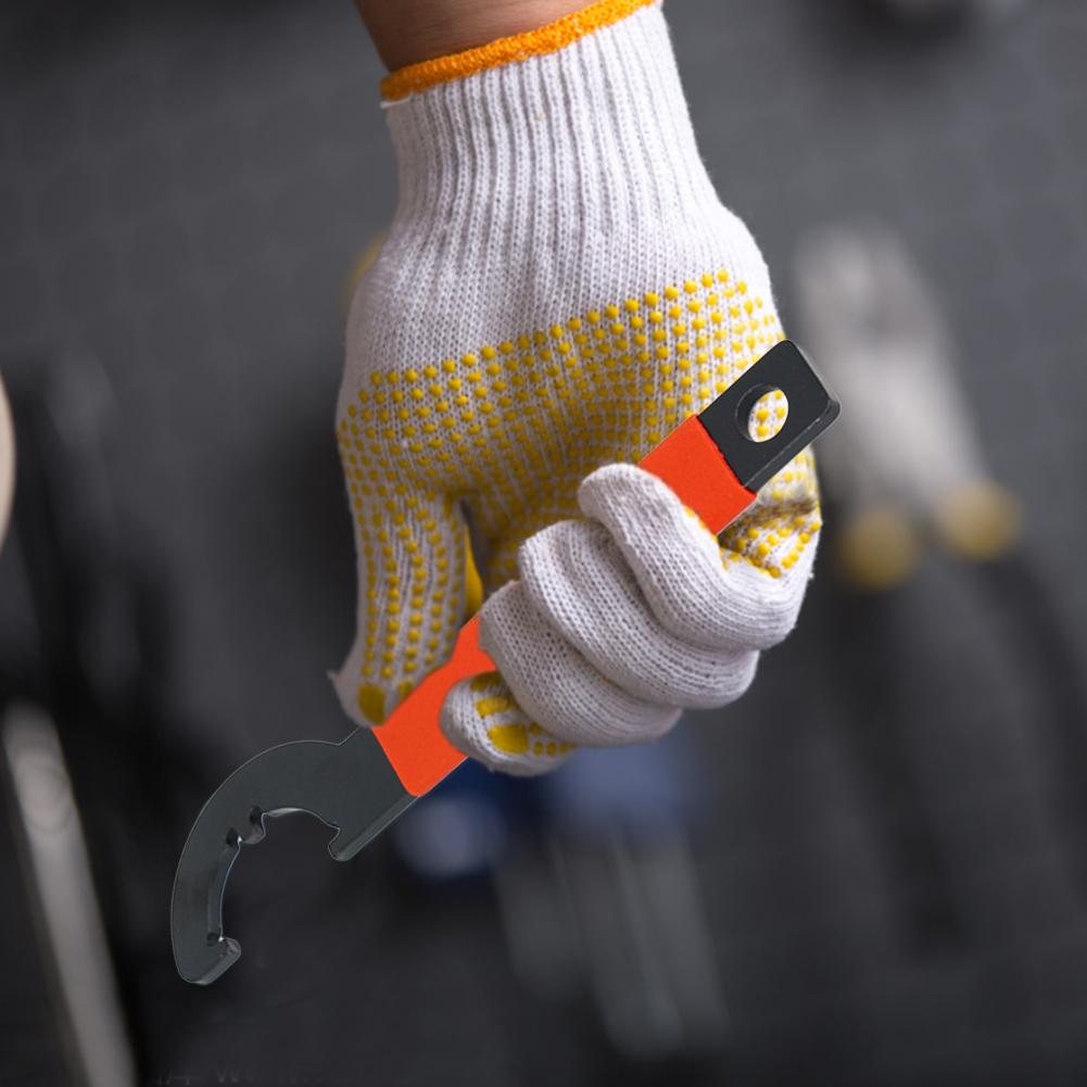 Survival Nut Wrench Adjustable C-shape Wrench Locknut and Reinstall High-carbon Steel Accessories for Bicycles Pipelines