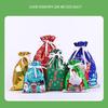 5Pcs Drawstring Gift Bag Santa Claus Snowman Candy Cookie Packaging Bag Christmas Candy Bags