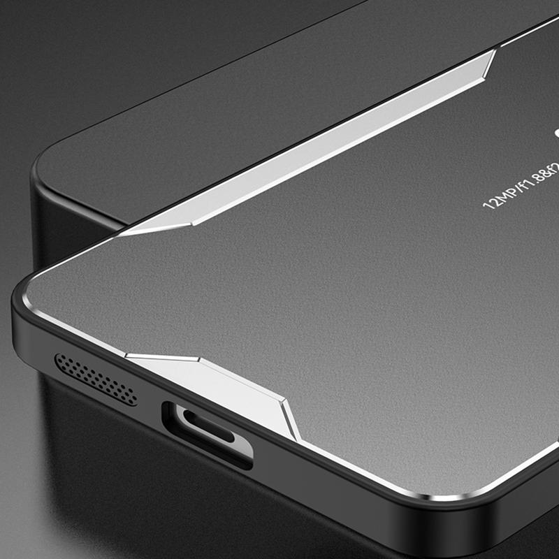 Для iPhone 12 Чехол для телефона Алюминиевый сплав+ПК+ТПУ Военный класс Ударопрочный чехол