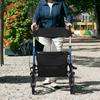 Rollator Walker for Seniors with Storage Bag Upgraded Thumb Press Button for Height Adjustment 4 X 8" Wheels Walker with Seat Padded & Backrest
