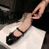 2025 Spring/Summer New Women's Mary Jane Shoes Fashion Bow Shoes Casual Low Heel Dresses Street Style Shoes