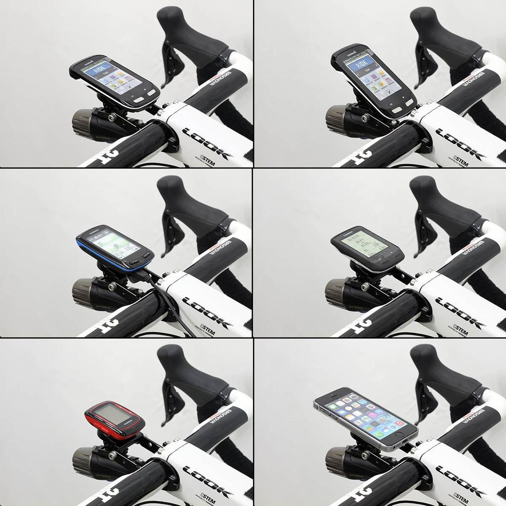 [REC MOUNT] Переднее крепление для велосипеда Тип 19 Совместимо с Garmin Edge1000j & GoPro Shimano Спортивная камераSERFAS Фонарь [REC-B0019-GM+GP + GP-SERFAS]