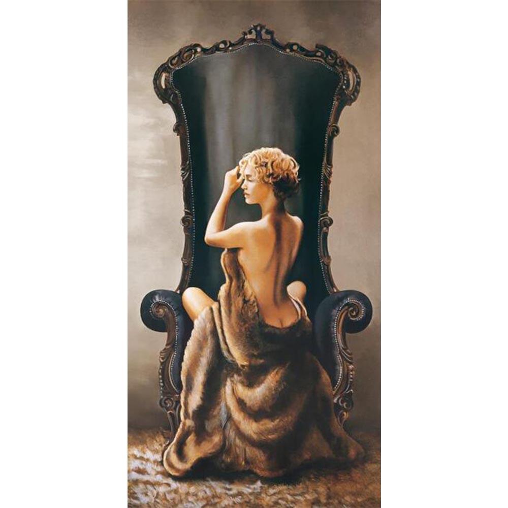 Vintage Nude Woman Oil Painting Printed On Canvas Sexy Figure Posters and Prints Wall Art Pictures for Living Room Home Decor