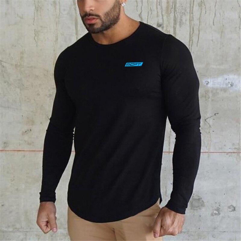Muscleguys Fitness Sports Thin Long Sleeved T-shirt Men's Spring and Autumn Clothes Breathable Running Top