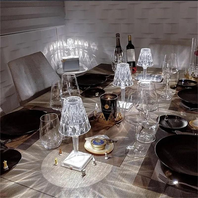 Новый многоцветный RGB пульт дистанционного управления с затемнением, алмазный кристалл, настольный светильник, USB перезаряжаемый светодиодный атмосферный светильник, сенсорный розовый свет, Рождественский подарок