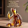 Creative Cute Animal Whiskey Bottle Turtle Vertical Middle Finger Posture High Borosilicate Glass Bottle Smooth Surface Ornament