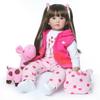 60CM High Quality Reborn Toddler Princess Girl Doll With Giraffe Adorable Lifelike Baby Bonecas Bebe Doll Reborn Menina
