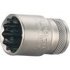 12-Point Socket, 12.7mm Drive, 14mm Width, T4-14W X 10 (Case Sold)
