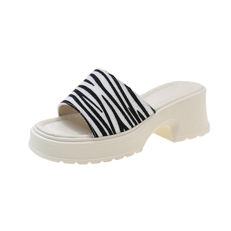 Новые летние модные элегантные повседневные свободные сандалии на квадратном каблуке с увеличенным каблуком, модные тапочки с открытым носком и круглым носком, НЕТ:Q2946