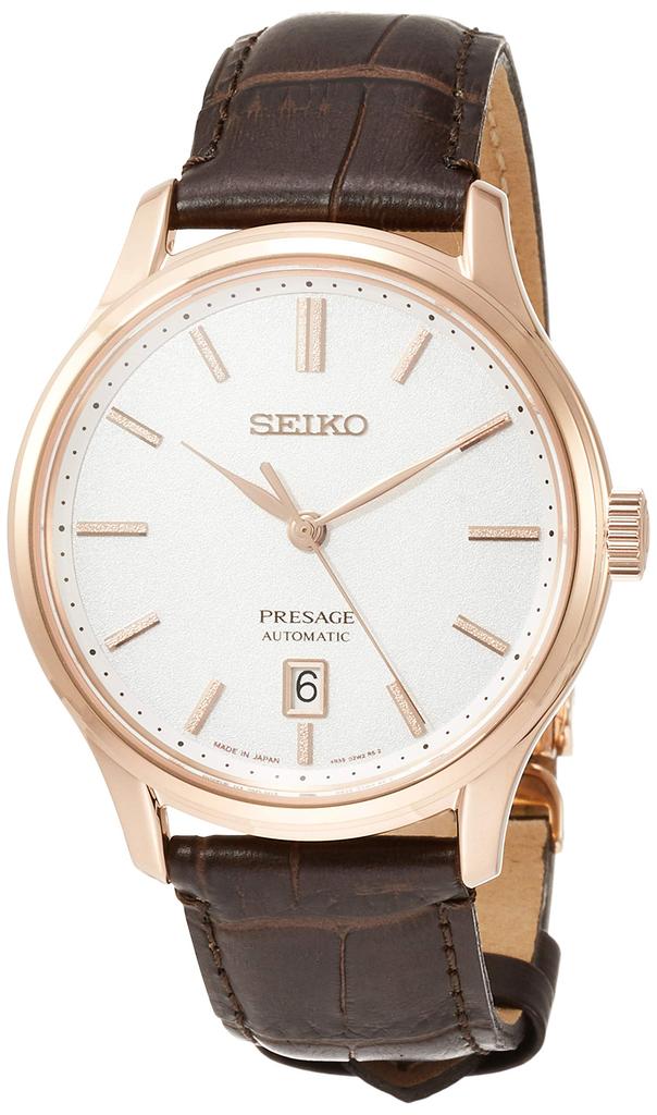 SEIKO PRESAGE Механические часы Белый циферблат Сапфировое стекло SARY142 Мужские Сквозная задняя крышка 3 Бар Сделано в Японии