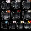 1pc With Cover  Food Candy Storage Containe Mini Acrylic Square Box Transparent Plastic Storage Box