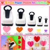 5pcs Paper Cutter for Crafts Hole Punchers Tool Set 1 1.5 2 In 9 16 25 38 50mm Heart Paper Shapes for Card Making Scrapbooking