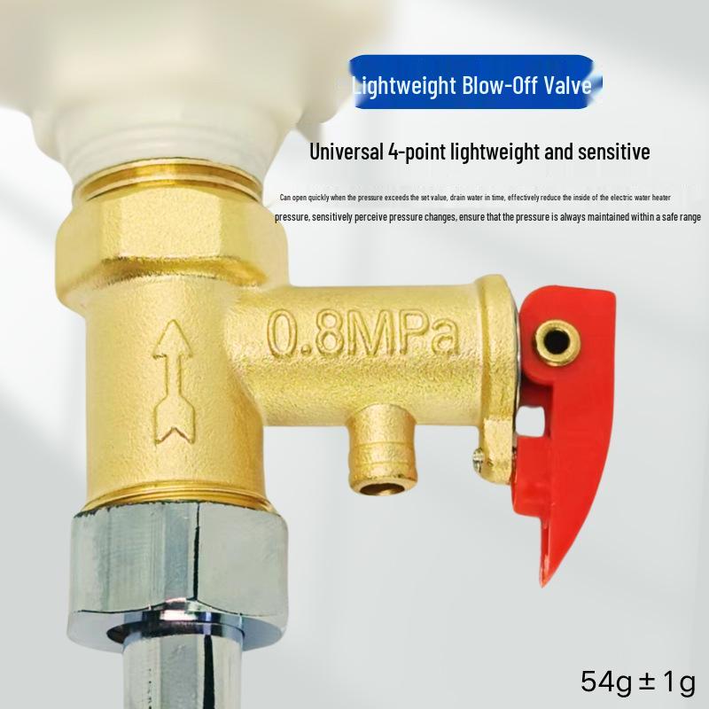 Water Heater Safety & Pressure Relief Valve with Anti-Electric Wall and Mixing Faucet