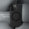 Coque Silicone - EF CONNECTION - pour iPhone 15 Pro - Ultra Fine - Protection Anti-Rayures - Noir