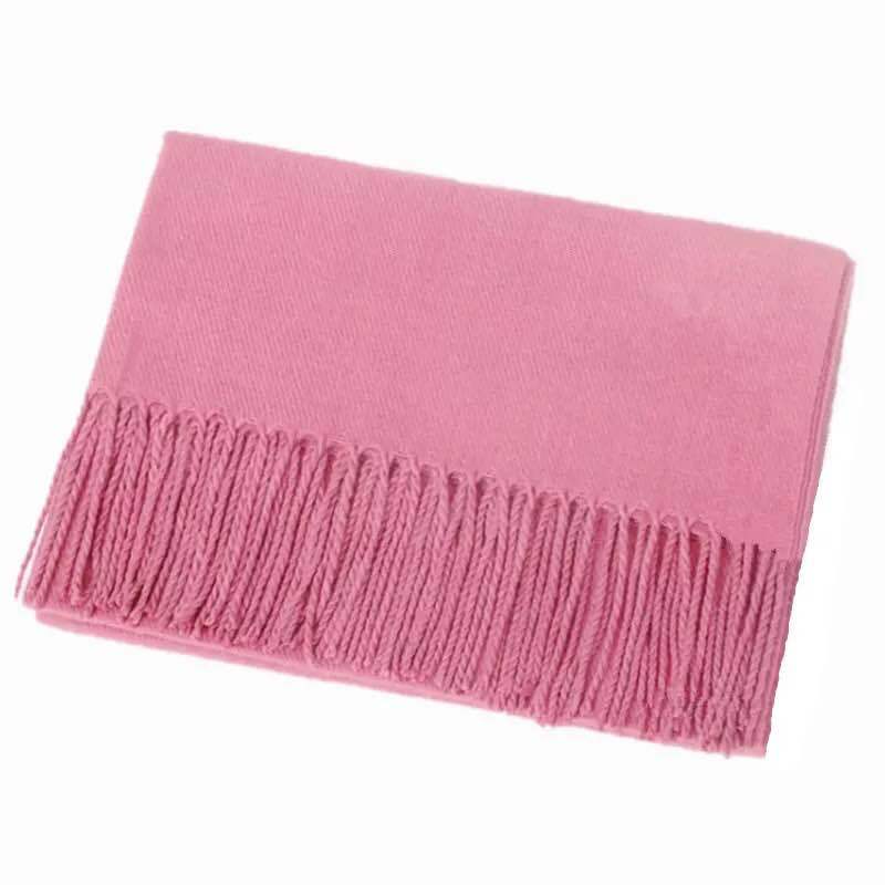 Camel Solid Color Scarf Autumn and Winter Warm Thickened Imitation Cashmere Shawl Dual-use Tassel Men's and Women's Couple Scarf Winter