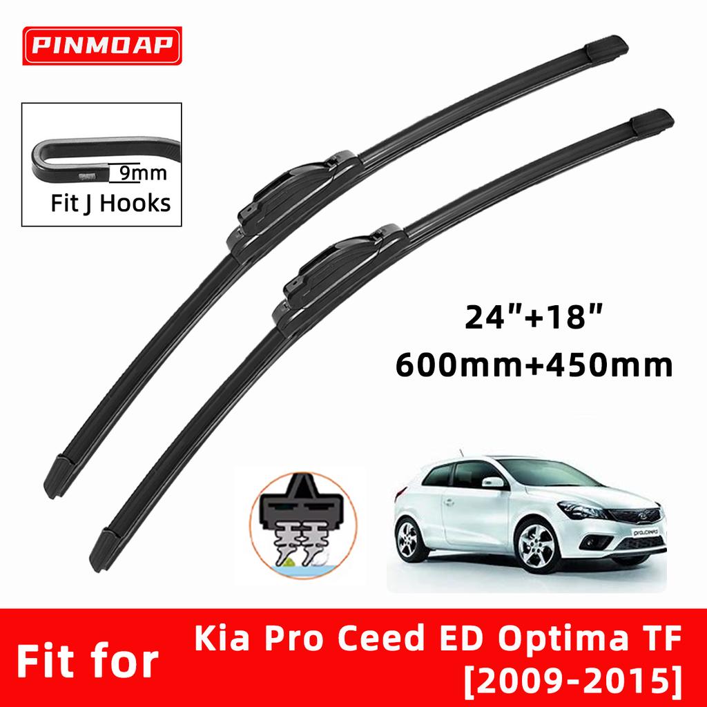 Car Wipers Double Rubber for Kia Pro Ceed 1 ED Optima 1 TF 2009-2015 Front Brushes Cutter Automobiles Parts Accessories Windscreen Wipers Wear Parts