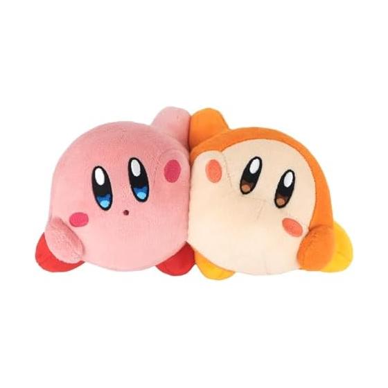 Sanei Boeki Kirby of the Stars Kirby play with Waddle Dee Plush Nakayoshi W24 x D10 x H11.5cm Stuffed Toy KPWW01