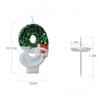 Christmas Happy Birthday Candles for Cake Decorating Supplies Unscented Number Candles Cake Topper Decorations