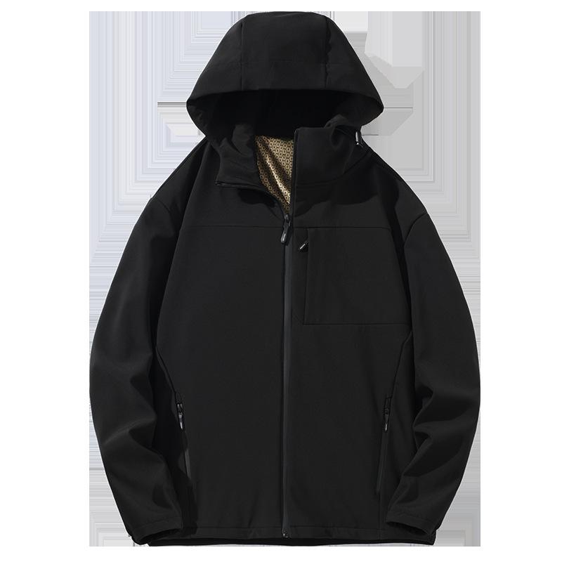Unisex Windproof Softshell Jacket: Warm Hooded Outdoor Cardigan for Men & Women In Autumn/Winter