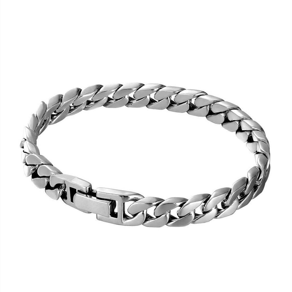 Sterling Silver Cuban Chain: Unisex, Retro Style, Snap Closure, 925 Silver Craftsmanship.