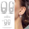 2024 New Earring for Women 925 Silver Sparkling Star Butterfly Heart Tassels Feather Hoop Earrings Engagement Wedding Jewelry
