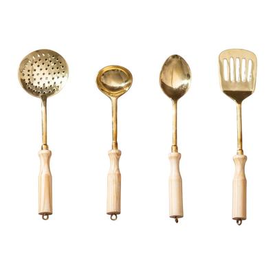Набор латунных приборов (4 шт), Brass Ladle Set, P-TAL