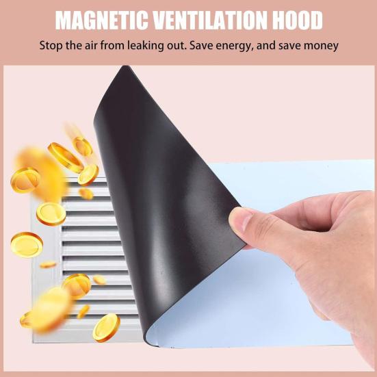 Магнитная белая вентиляционная крышка Высокопрочный ПВХ Толстый прямоугольник Режущийся дом Дом на колесах HVAC Пол Стена Потолок Воздухозаборник Вентиляционное отверстие Защитный лист