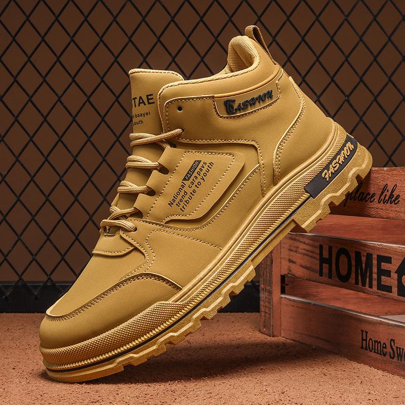 Fashion 2024 Autumn High-top Men's Ankle Boots Versatile Men's Shoes Outdoor Wear-resistant Fashion Sneakers for Men Outdoor Work Boots