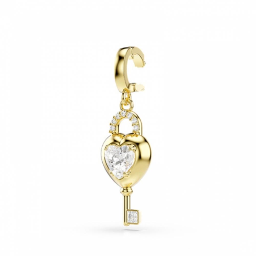 Swarovski Идиллия Шарм Золотой Тон Сердце С Ключом Шарм