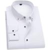 Men's Solid Color Business Shirt Fashion Classic Basic Slim Long Sleeve Shirts