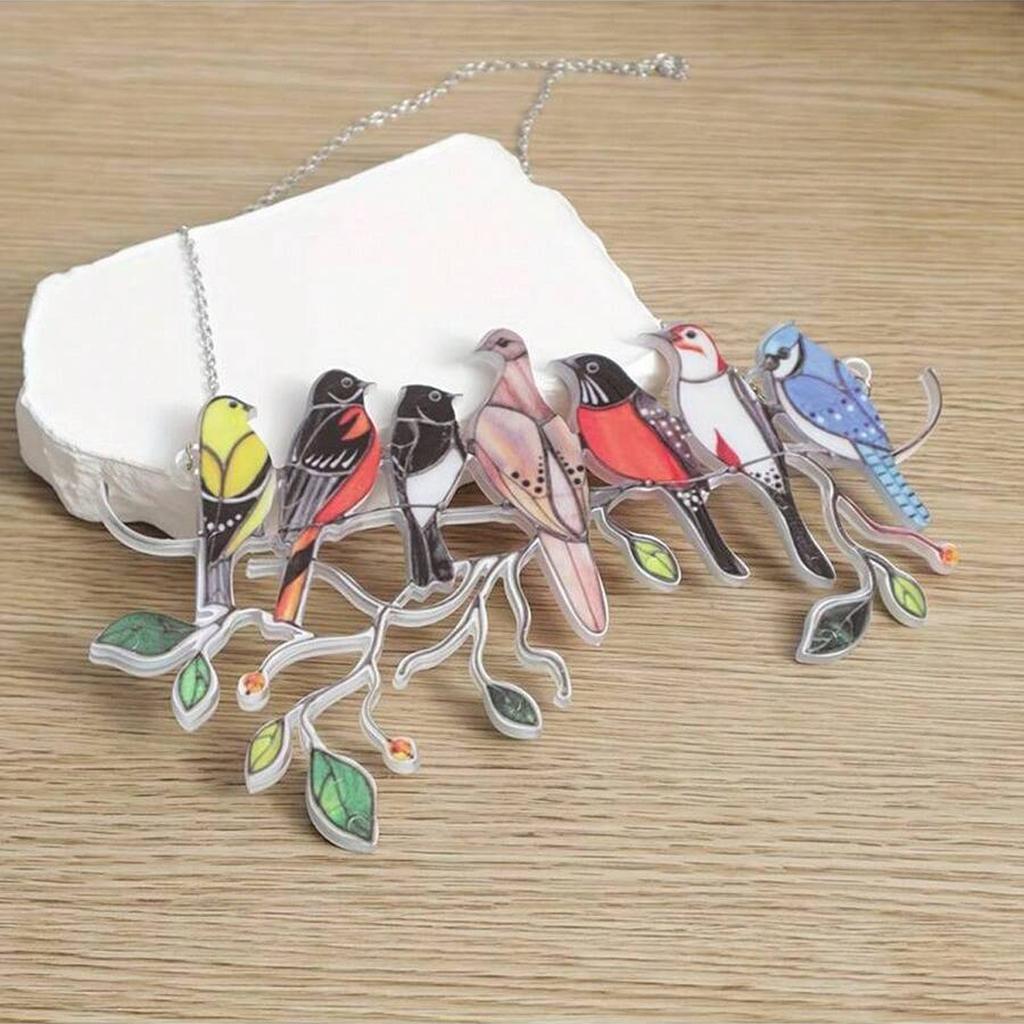 1pc Painted Art Bird - Colorful Indoor and Outdoor Hanging Decoration - Decorative Art Style, Animal Theme, Scene Decoration