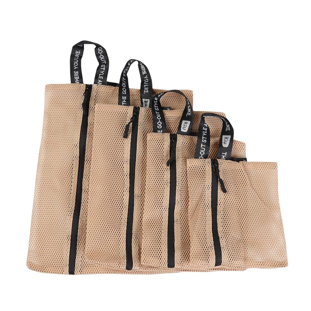 KiU Packable Pouch Unisex Mesh Travel Laundry Storage Perfect for Business Trips and Bright Tiger Set, Pouch, Pouch, Pouch, Lightweight, Washable,