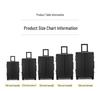24-Inch Trendy Aluminum Frame Suitcase with Universal Wheels & Password Lock for Students