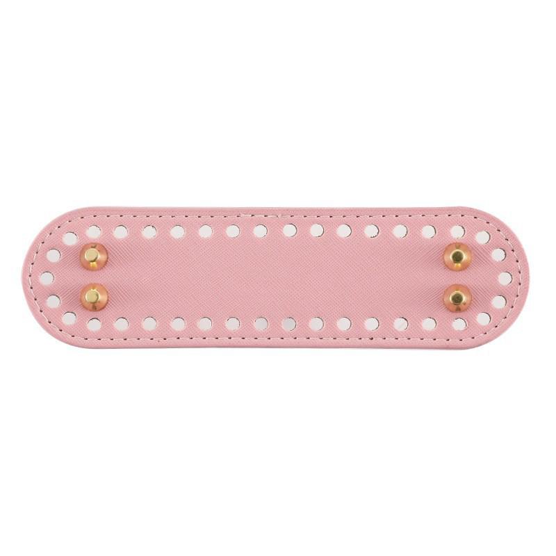 1Pc Bag Components Long Bottom For Knitted Bag Pu Leather Base Handmade With Holes Diy Crochet Accessories
