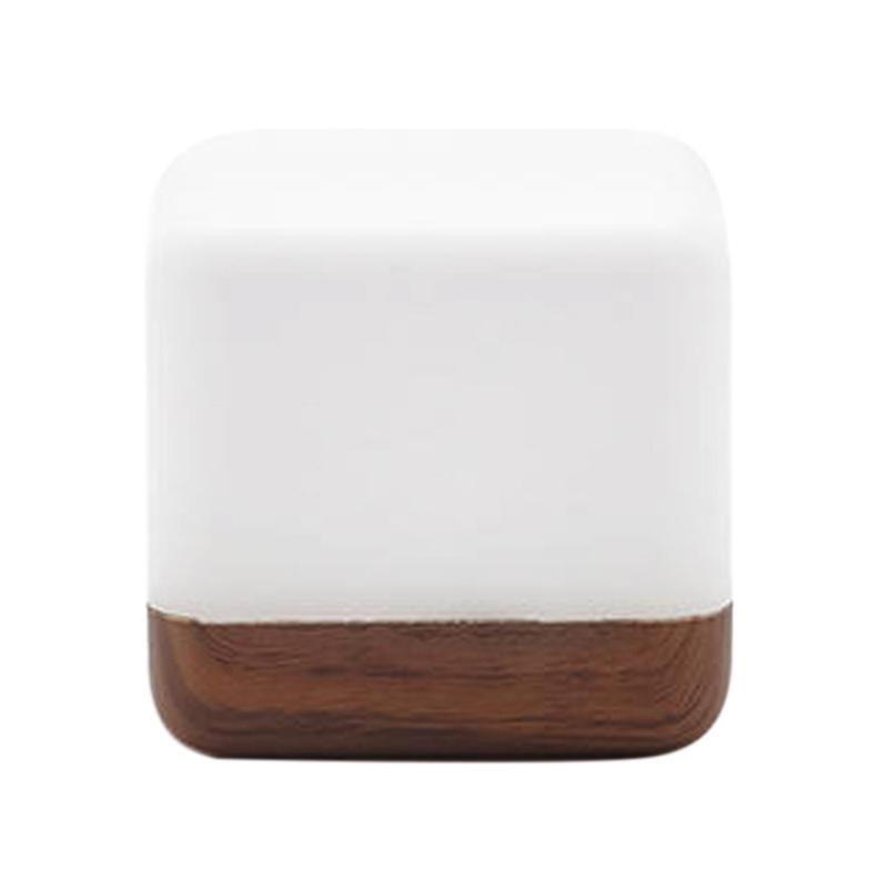 Светодиодный ночник с таймером, USB-перезаряжаемый, квадратный, с перекидным переключателем, регулируемой яркостью, прикроватная настольная лампа с таймером 5/15/30/60 минут