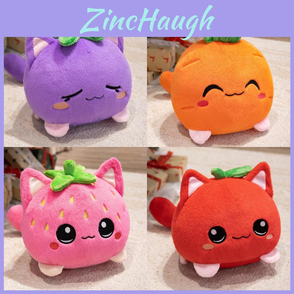 Fruit Cat Plushie Strawberry Cat Stuffed Animal With Pp Cotton Filling For Kids Play