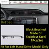 For Nissan Kicks 2017 -  Central Control Middle Air AC Outlet Vent Warning Lamp Frame Cover Trim Stainless Steel Accessories