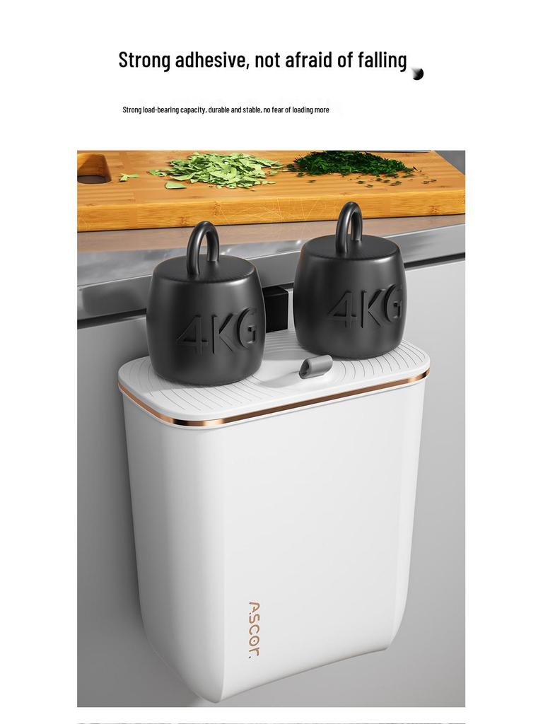 Large Capacity Wall-Mounted Trash Can with Lid for Bathroom, Kitchen, Bedroom, and Living Room